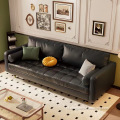 Scandinavian Simple Leather Log sofa sofa